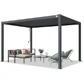 TOOLPORT Pergola 3x4 m, lamellendak, antraciet