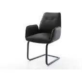 DELIFE Sledemodel Zoa-Flex echt leer zwart sledemodel vlak zwart pocketveer kern