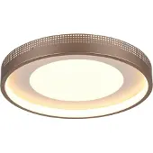 TRIO LED-plafondlamp Solea, bruin / roest, Woon-/ Eetkamer, Kunststof, Modern, LED plafondlamp