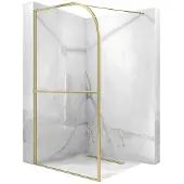 REA Sky 120 - Walk-Indouchewand - Geborsteld Goud - 120X0,8X200Cm