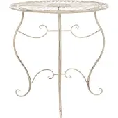 CLP Metalen tafel Indra - Crème kleur, antiekstijl