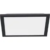 Paul Neuhaus LED-plafondlamp Flat, dimbaar, zwart, Keuken, Kunststof, Modern, LED plafondlamp