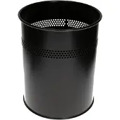 Durable vuilnisbak geperforeerd metaal (15 liter, zwart)