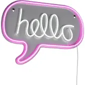 TRIO REALITY HELLO - Wandlamp - Transparant helder - incl. 1x SMD 5 W - Snoerschakelaar - Wandmontage - USB-C aansluiting