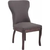 CLP Windsor stoel, met beklede zitting en rugleuning, comfortabel gestoffeerd, donkergrijs
