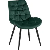 CLP Rossford Eetkamerstoel - klassiek - met rugleuning - velvet - fluweel - Fluweel/groen