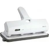 Rapesco perforateur quatre trous alu 40, 40 feuilles, blanc noir
