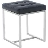 CLP Zitkruk Barci met bekleding en roestvrijstalen frame | Kleur: zwart