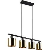 TRIO Hanglamp Jason zwart met goud 3-lichts