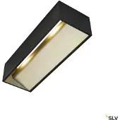 SLV Led wandspot Logs In L 19w - 2000-3000K - 30cm zwart met goud