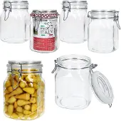 MamboCat 6er Set Einmachglas eckig Bügelverschluss PRIMA 1L - 17211020S