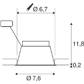 SLV Inbouwspot Horn GU10 Blowerdoor getest wit