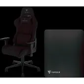 Vortech Essential Gamestoel Zwart + Vloermat Zwart