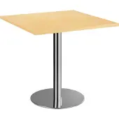 Hjh OFFICE PRO BISTRO F88Q C - Systeem conferentietafel Esdoorn 80 x 80 Chroom
