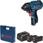 Bosch GDR 120-LI Professional accu-slagmoersleutel 12 V 100 Nm ( 06019F0001 ) + 2x accu 2.0 Ah + lader + koffer