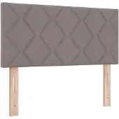 vidaXL Boxspringbed met matras met hoofdeinde Taupe 100 x 200 cm Stof