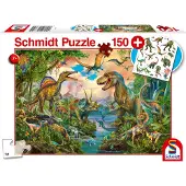 Schmidt Legpuzzel Wilde Dino's Junior Karton 150 Stukjes 2-delig