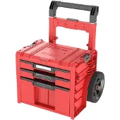 Qbrick System PRO Cart 2.0 Plus Lade 3 Rood Ultra HD Op maat gemaakte verrijdbare box op wielen 520 x 415 x 660 mm 12 l 2x 4,5 l afneembare dubbele telescoopgreep