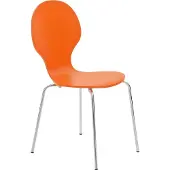 CLP Bezoekersstoel Diego, stapelbaar, oranje