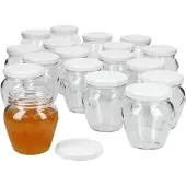 MamboCat Set van 20 jampotjes Vaso Orcio 212ml + To63 deksel wit