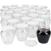 MamboCat Set van 75 jampotjes Vaso Orcio 212ml + To63 deksel wit