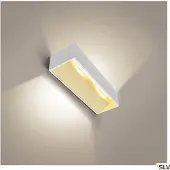 SLV Witte wandspot Logs In L met led