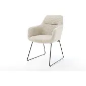 DELIFE Eetkamerstoel Pejo-Flex koord beige slipframe zwart pocketveer kern