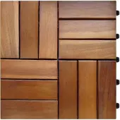 Deuba 1x Houttegel Acacia - Mozaïek 30x30cm - FSC-gecertificeerd