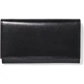 HEMA Portemonnee met flap leer zwart n