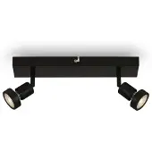 Briloner LED plafondlamp spots draaibaar 5W incl. 2xGU10 3000K zwart