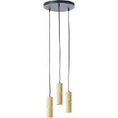 Brilliant 3-lichts hanglamp Marty Ø 30cm goud