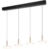 TRIO 4-lichts led hanglamp Celeste wit glas