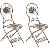 CLP Mani Set van 2 Tuinstoelen antiek bruin