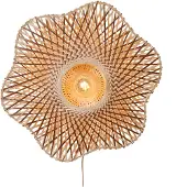 Good&Mojo Wandlamp Madura, hout licht, Woon-/ Eetkamer, Bamboe, Design, wandlamp