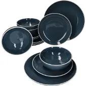 MamboCat 12-delige bordenset Linus Blauw - 403961 + 403947 + 403954