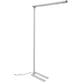 MAUL Vloerlamp MAULjet, alu / grijs / zink, Werkkamer / Kantoor, Aluminium, Modern
