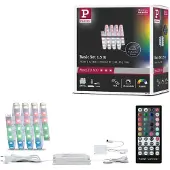Paulmann LED Strip Max Basisset 150 cm RGB + wit MaxLED, dimbaar, alu / grijs / zink, Woon-/ Eetkamer, Kunststof, Modern