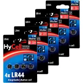 HYCELL 20-delige verpakking alkaline knoopcelbatterijen LR44, 1,5V - Knoopcelbatterijen - 20 stuks
