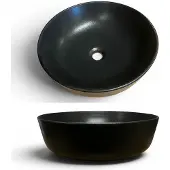 Casajoy Waskom 41x14 cm keramiek nero round zwart