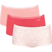 Sloggi slim fit panties met logoprint model 'Go Crush' in set van 3