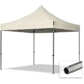 TOOLPORT 3x3 m Easy up partytent, PREMIUM staal 40mm, crème
