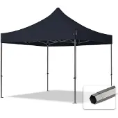 TOOLPORT 3x3 m Easy up partytent, PREMIUM staal 40mm, zwart