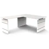 Kerkmann Büromöbelfabrik Form 4 Bureau L-vorm Wit Wang 1.600 (B) x 1.800 (D) x 760 (H) mm