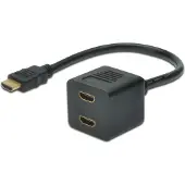Microconnect HDMI-splitter - MICRO CONNECT - 20 cm - Passief - Zwart - HDMI (V) naar HDMI (M)