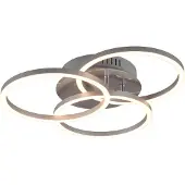 TRIO LED Deckenleuchte Circle Nickel matt Ø43,5cm 27W 3200lm 2700K-6000K dimmbar Fernbedienung