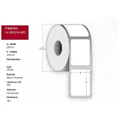 Capture Label 102 x 152mm, Kern 25mm, Direct Thermisch, Gecoat, Permanent, Geperforeerd, 475 labels per rol, 12 rollen per doos
