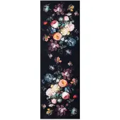 vidaXL Keuken Tapijt Zwart 180 x 60 cm Fluweel