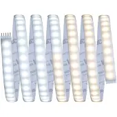 Paulmann LED stripverlenging MaxLED 1000 2,5 m CCT IP44 1000, dimbaar, chroom / zilver, Woon-/ Eetkamer, Kunststof