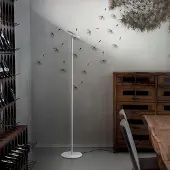 LINEA LIGHT LED-uplighter vloerlamp Joshua, dimbaar, zwart, Woon-/ Eetkamer, metaal, Modern, LED vloerlamp