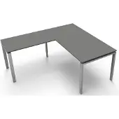 Kerkmann Büromöbelfabrik Hoekbureau Beta 160cm grijs hoogte verstelbaar